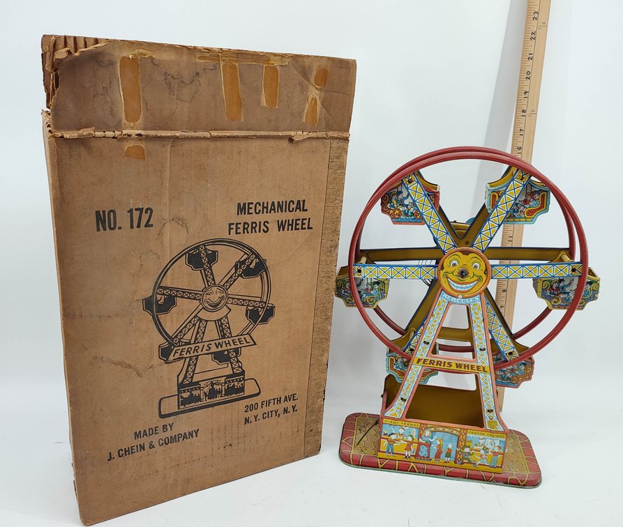 TOYS MECHANICL FERRIS WHEEL TIN NO. 172 APPROX. 17" MADE BY J.CHEIN & COMPANY OB  INV 262380746