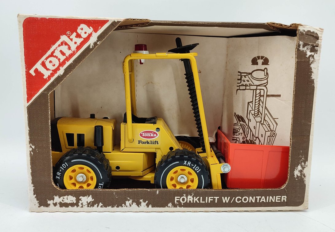 TOYS TONKA FORKLIFT W/ CONAINER SEAL NO. 1991 OB  INV 262380757