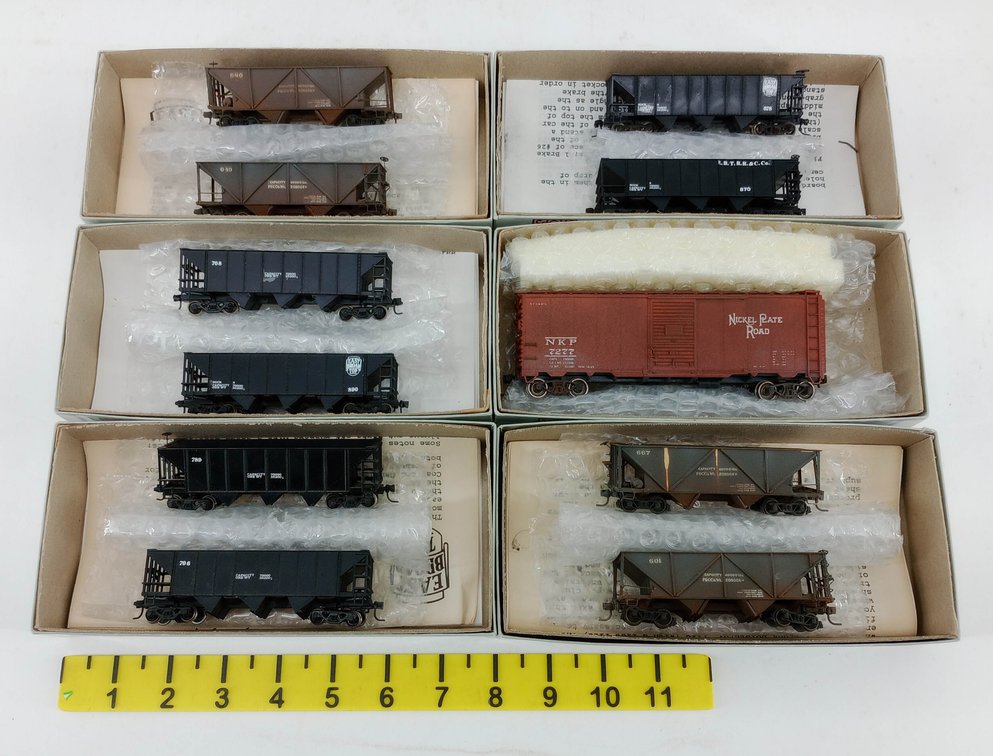 5 EAST BROAD TOP HON3 3 BAY HOPPERS & ACCURAIL NKP 7277 40FT BOXCAR, 6 OBS  INV 262860048