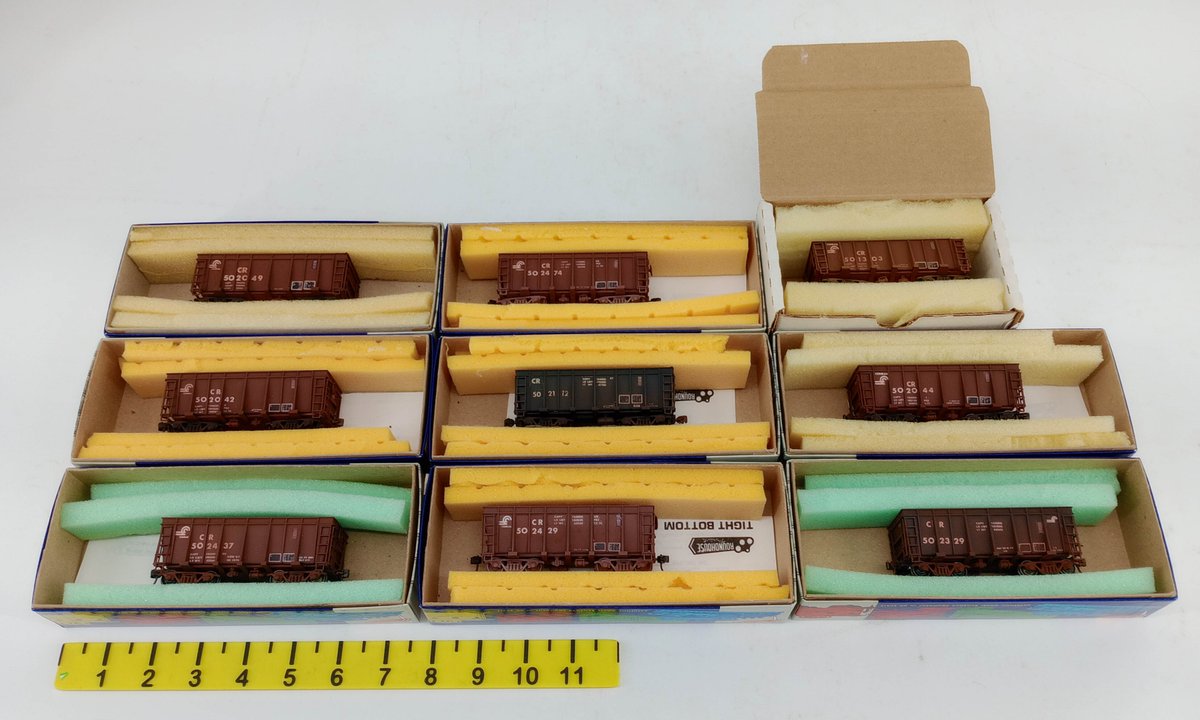 9 ROUNDHOUSE HO 26' ORE CARS CR CONRAIL WEATHERED, 9 OBS  INV 262860047