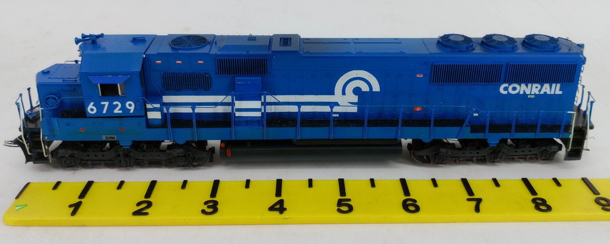 HO SCALE CONRAIL 6729 SD60 DIESEL LOCOMOTIVE W/ OVERLAND MODELS DRIVE SYSTEMS BOX, OB  INV 262860060