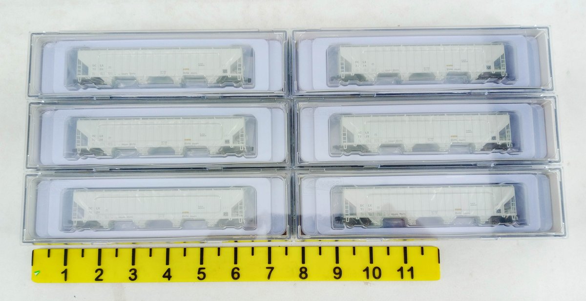 6 RAPIDO 560008 N SCALE DCLX DOW CHEMICAL PROCOR 5820 COVERED HOPPERS, 6 OBS INV 263331968
