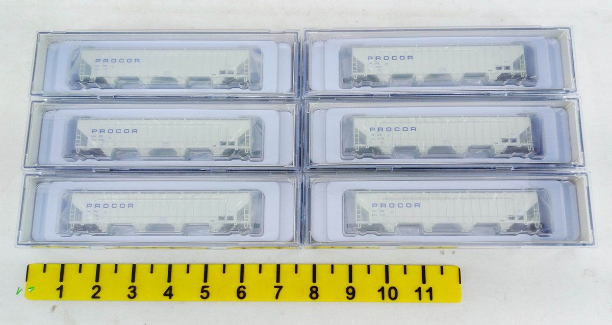 6 RAPIDO N GAUGE 560001A UNPX PROCOR 5820 COVERED HOPPERS, 6 OBS INV 263331967