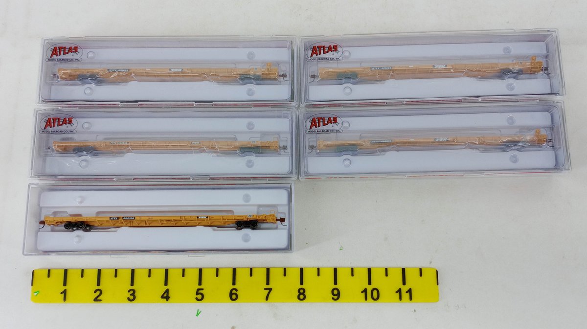 5 ATLAS N SCALE F89J TTX FLAT CARS, 5 OBS INV 263331973