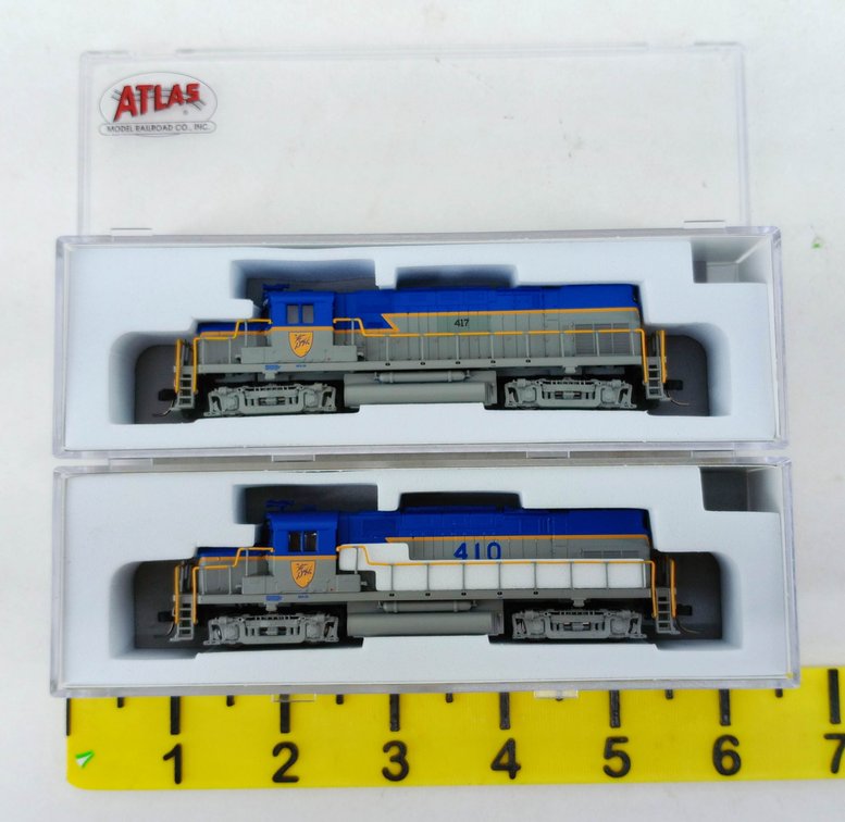2 ATLAS N GAUGE D&H 410 & 417 DIESEL LOCOMOTIVES, 2 OBS INV 263331979