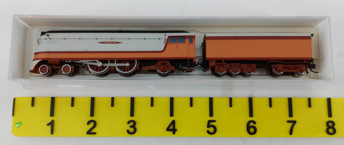 FOX VALLEY MODELS N GAUGE MILWAUKEE ROAD HIAWATHA 4-6-4 STEAM LOCOMOTIVE & TENDER, OB INV 263331983