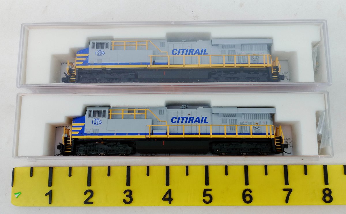 2 FOX VALLEY MODELS FVM 70240 & 70241 CITIRAIL GE-ES-G N SCALE LOCOMOTIVES, 2 OBS  INV 263332065