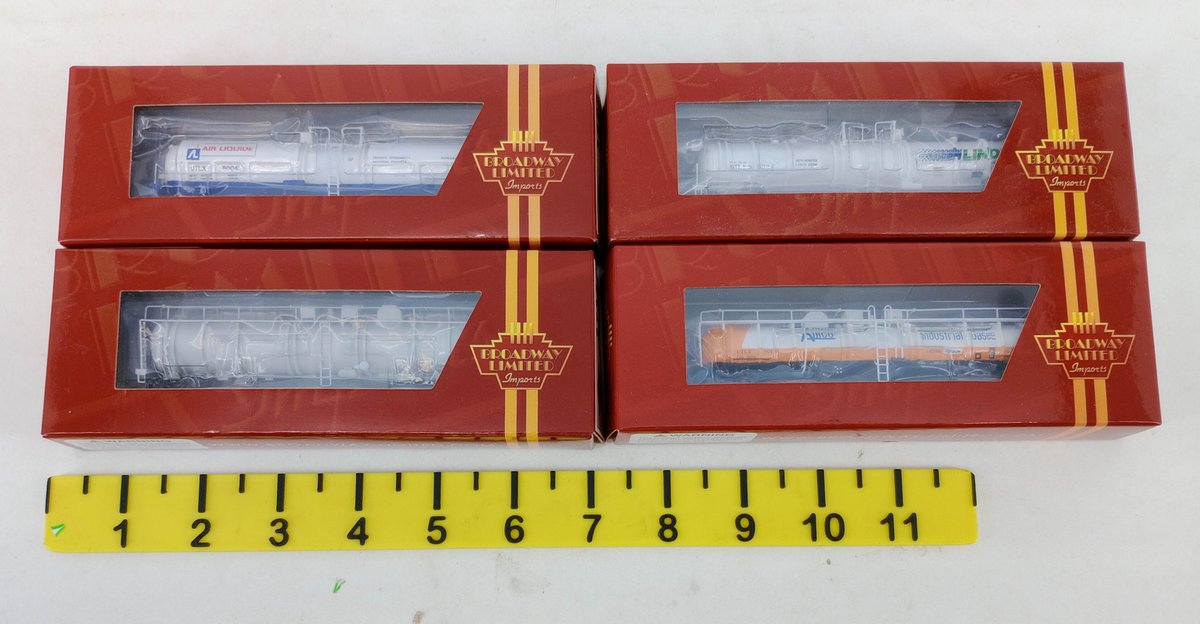 4 BROADWAY LIMITED N SCALE CRYOGENIC TANK CARS 3734 3828 3829 3731, 4 OBS  INV 263332074