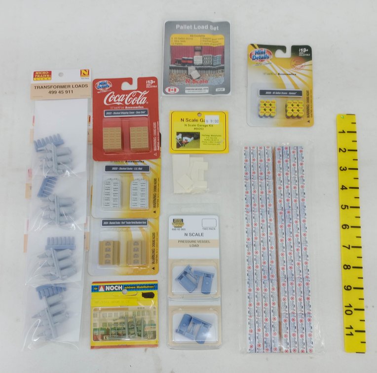 ASSORTED N SCALE MICRO-TRAINS MINI DETAILS NOCH LOAD & DETAIL ACCESSORIES SOME OBS NNC  INV 263332107