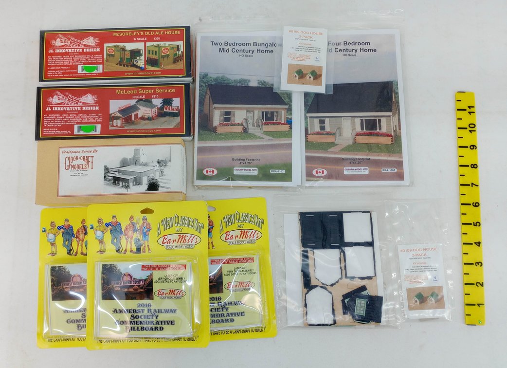 ASSORTED N SCALE JL INNOVATIVE & OSBORN BUILDING KITS SOME OBS NNC  INV 263332114