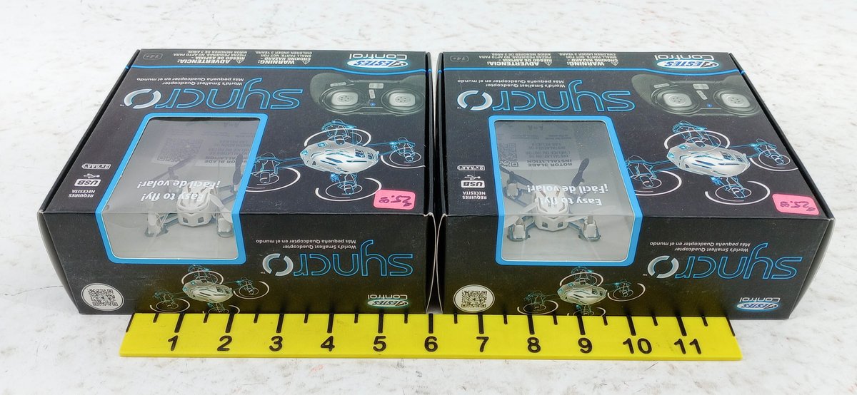 2 ESTES SYNCRO WORLD'S SMALLEST QUADCOPTER DRONES WITH CONTROLLERS 2 OB  INV 263332154