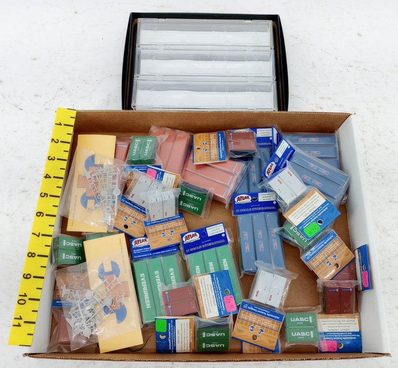ASSORTED ATLAS & JTC N SCALE INTERMODAL CONTAINERS WAN HAI EVERGREEN UASC, SOME OBS  INV 263332162