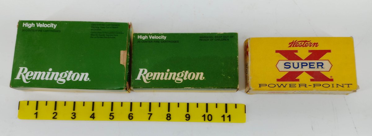 3 BOXES REMINGTON 270 WIN & 30-30 WIN CORE-LOKT & WESTERN SUPER-X 300 SAVAGE POWER-POINT AMMO 3 OB  INV 260350034