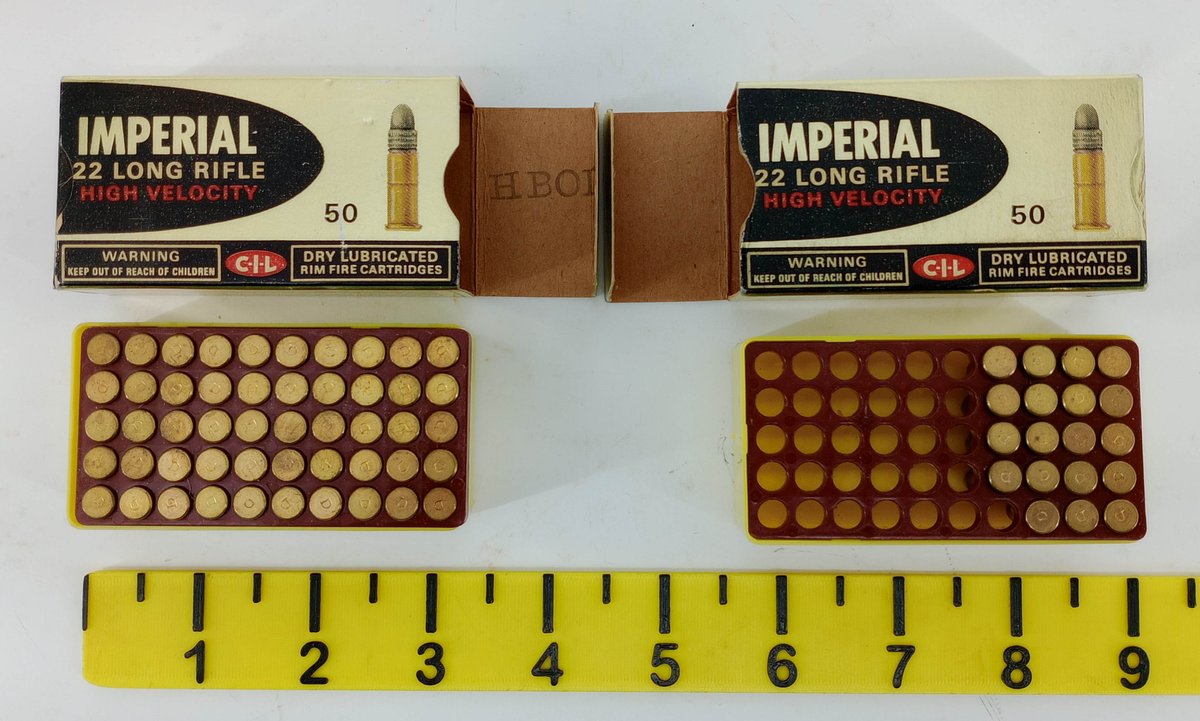 2 BOXES C-I-L IMPERIAL 22 LONG RIFLE HIGH VELOCITY CARTRIDGES 50 CT 2 OB NNC  INV 260350036