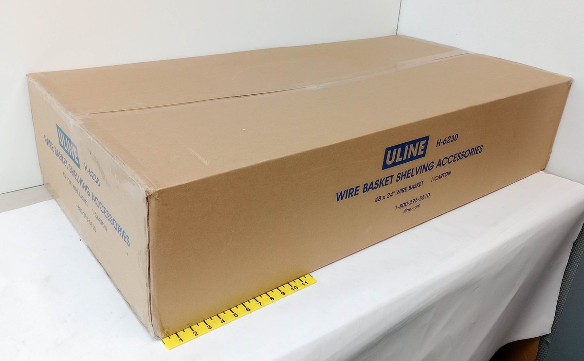 ULINE H-6230 48 X 24IN WIRE BASKET SHELVING ACCESSORY SEALED OB INV 263332265