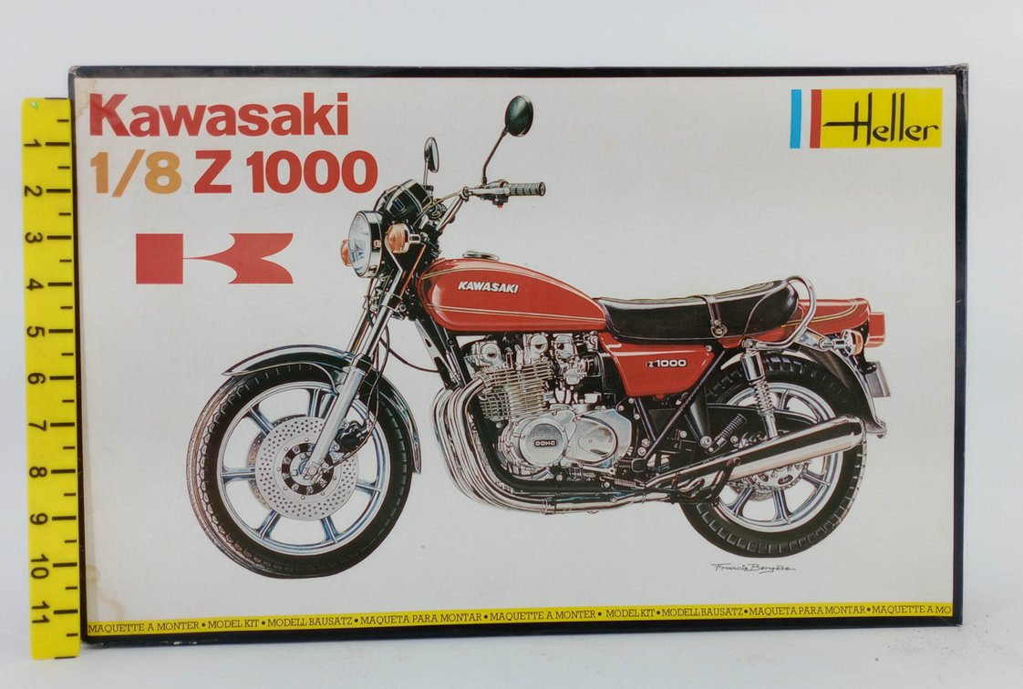 HELLER 1/8 SCALE KAWASAKI Z1000 MOTORCYCLE MODEL KIT NO 976 NNC OB  INV 262350026