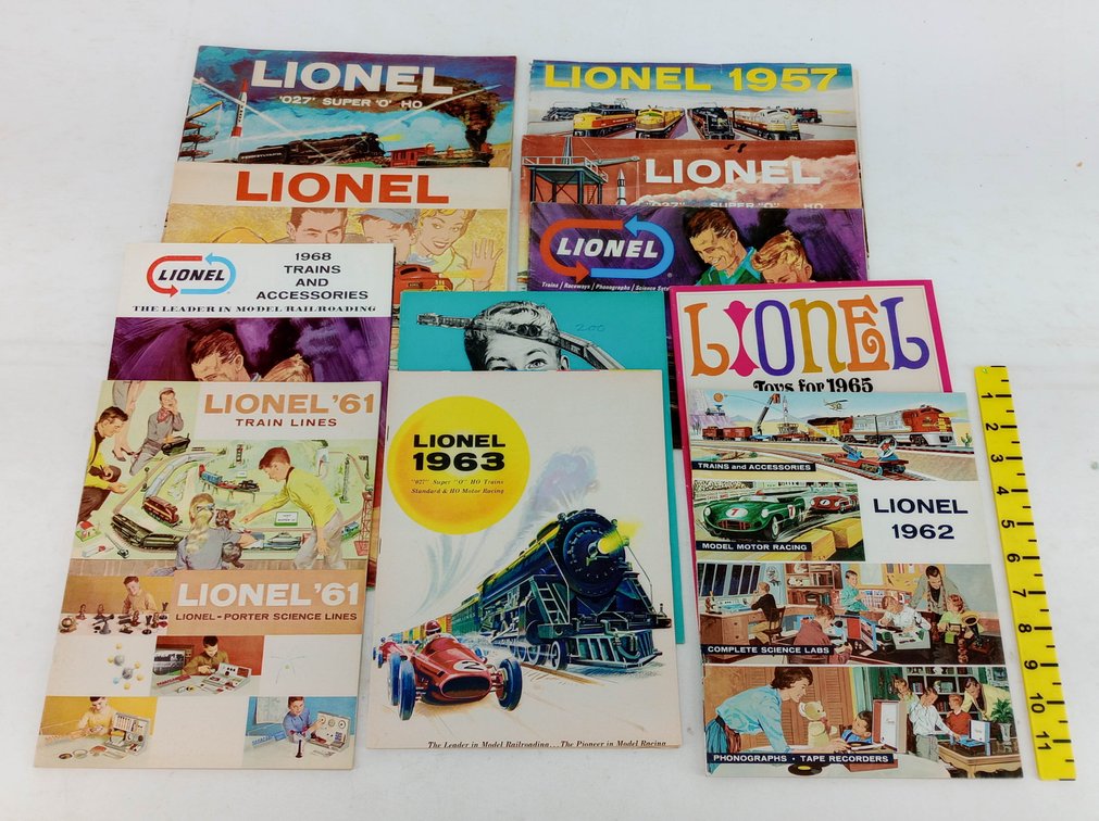 ASSORTED LIONEL TRAINS & ACCESSORIES CATALOGS 1957 1961 1962 1963 1965 1968 & OTHERS  INV 261650630