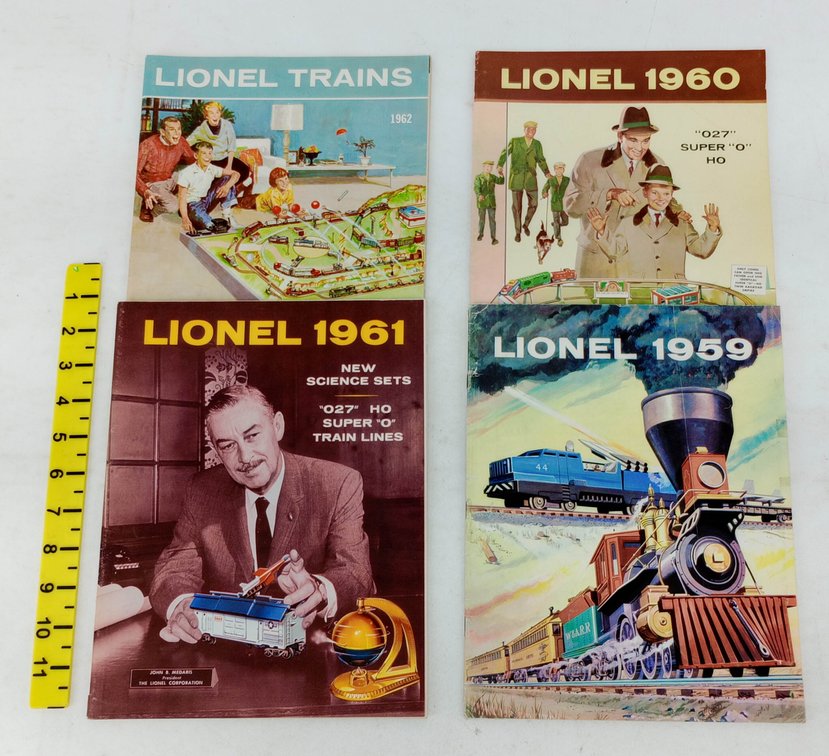 4 LIONEL TRAIN CATALOGS 1959 1960 1961 1962 O27 SUPER O HO  INV 261650631