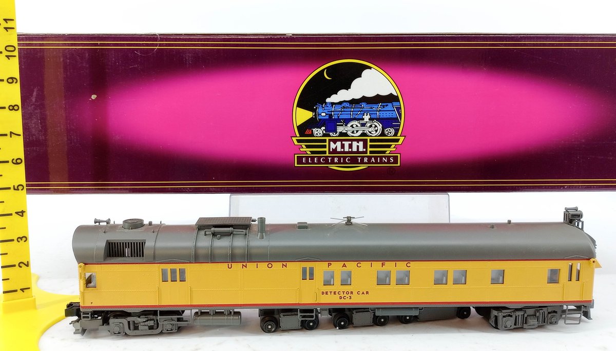 MTH O GAUGE 20-2242-1 UNION PACIFIC DC-3 RAIL INSPECTION CAR PROTO-SOUND 2.0, OB  INV 263390244