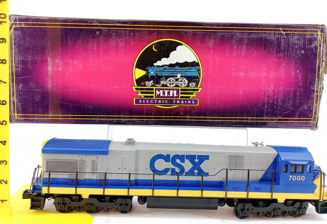 MTH O GAUGE CSX 7000 GENERAL ELECTRIC C30-7 DIESEL LOCOMOTIVE W/ PROTOSOUND, OB  INV 263390246
