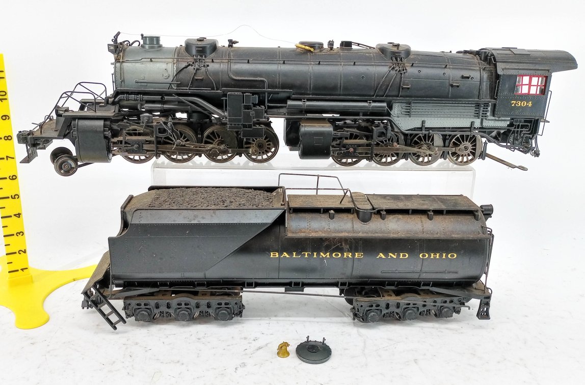 G GAUGE BALTIMORE AND OHIO 7304 2-8-8-2 STEAM LOCOMOTIVE & TENDER  INV 263390255