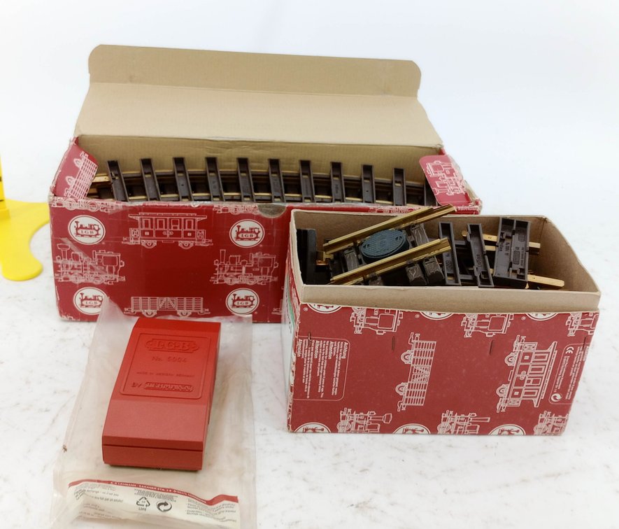 LGB LEHMANN ASSORTED G GAUGE CURVED & STRAIGHT TRACK W/ 6004 POWER PACK, SOME OBS  INV 263390270