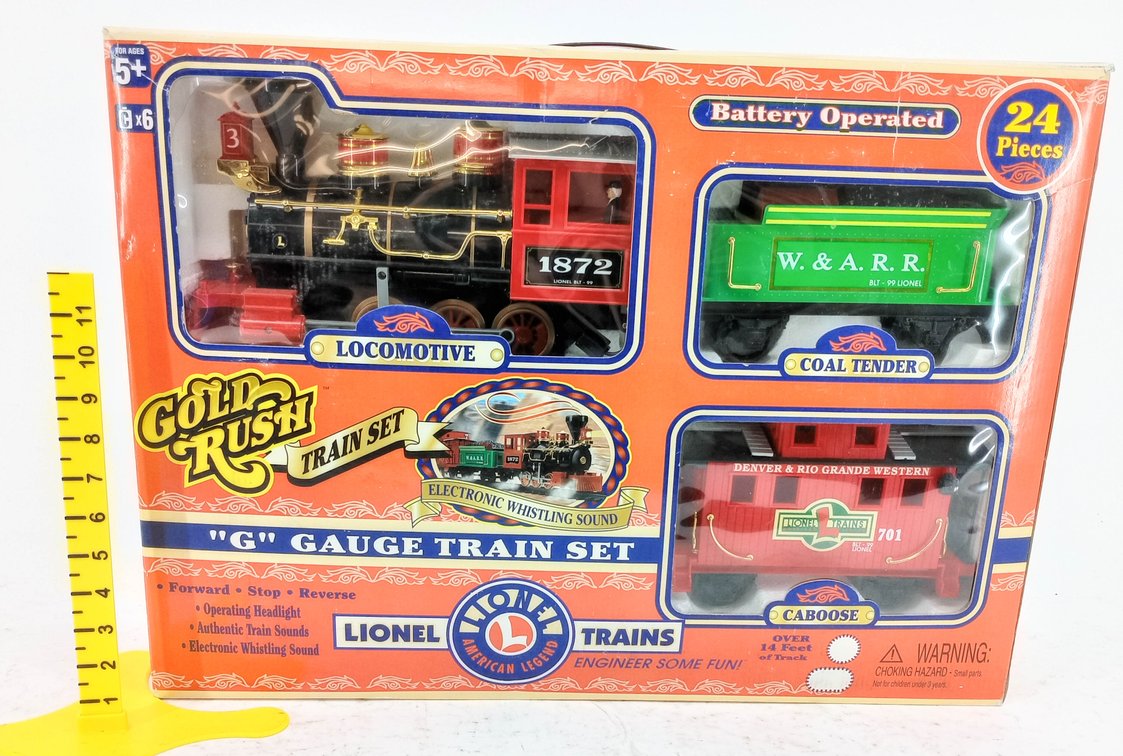 LIONEL GOLD RUSH G GAUGE BATTERY OPERATED TRAIN SET W&ARR 1872, OB NNC  INV 263390277