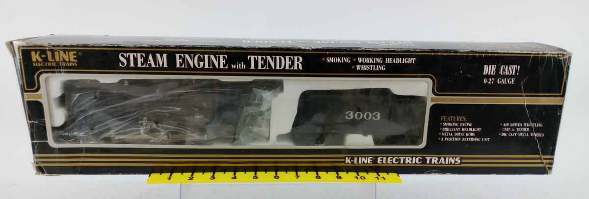 K-LINE O GAUGE K-3003 SANTA FE STEAM ENGINE & TENDER, OB  INV 263390278