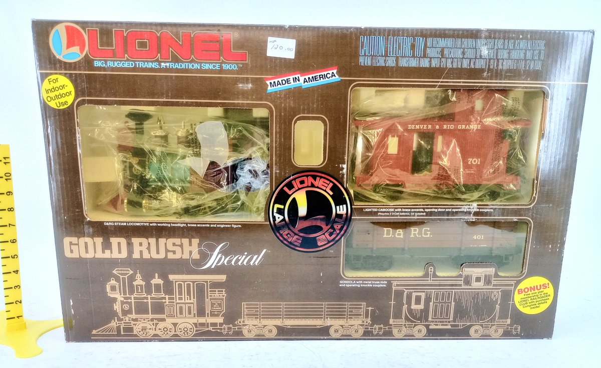 LIONEL 8-81000 GOLD RUSH SPECIAL D&RG G GAUGE STEAM TRAIN SET, OB NNC  INV 263390275