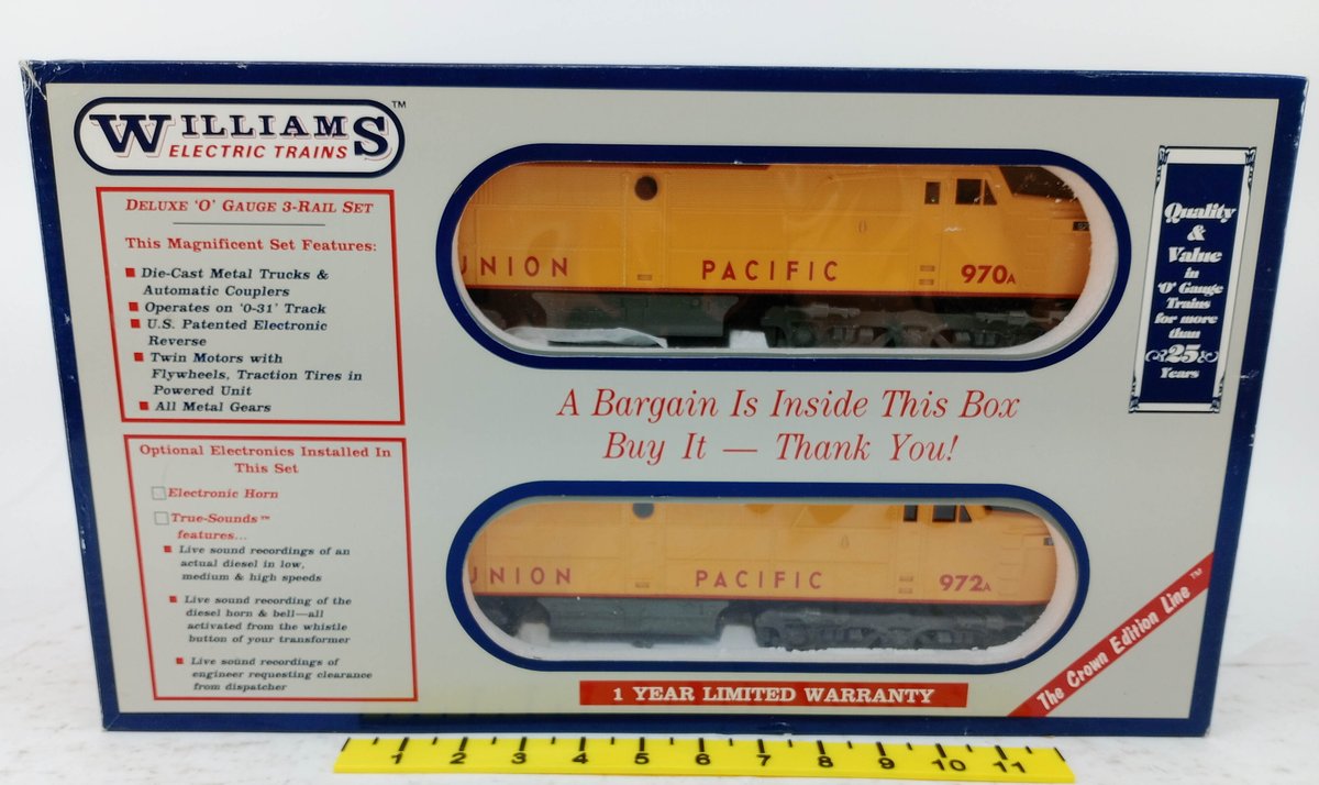 WILLIAMS O GAUGE AC103 UNION PACIFIC ALCO A POWERED & DUMMY DIESEL LOCOMOTIVES 970A 972A, OB  INV 263390294