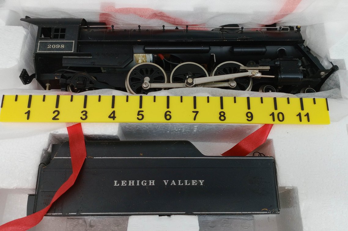 WEAVER O GAUGE QC-1078LP LEHIGH VALLEY JOHN WILKES 4-6-2 PACIFIC STEAM LOCOMOTIVE & TENDER, OB  INV 263390295