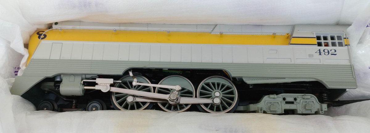 RAILKING O GAUGE 30-1692-1 CHESAPEAKE & OHIO 492 4-6-4 HUDSON STEAM ENGINE & TENDER, OB  INV 263390302