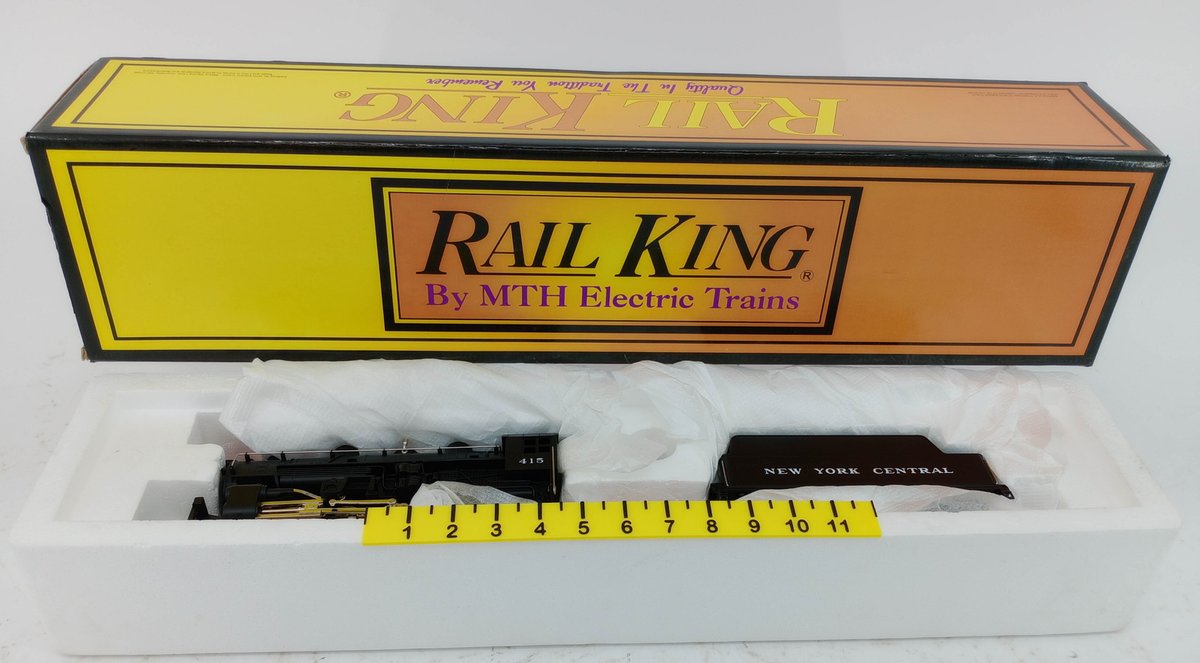 RAIL KING MTH O GAUGE 30-1123-1 NYC 0-8-0 SWITCH ENGINE & TENDER W/ PROTO-SOUND, OB  INV 263390305
