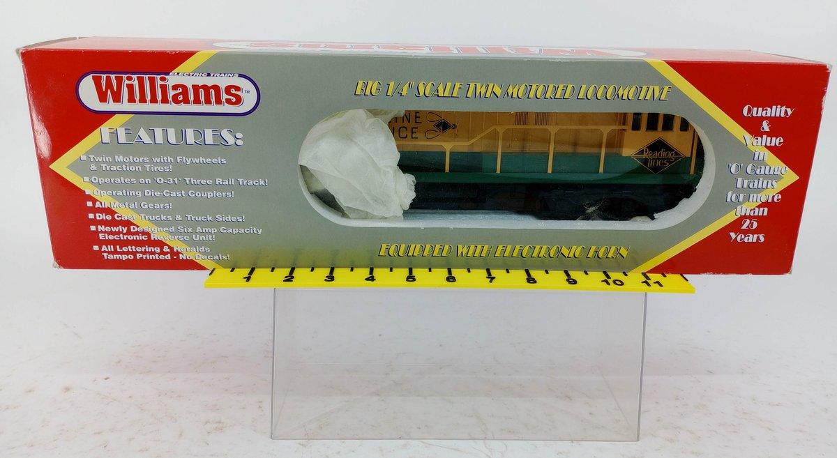 WILLIAMS O GAUGE U1016 READING U33C POWERED A UNIT LOCOMOTIVE W/ HORN CAB #6332, OB  INV 263390354