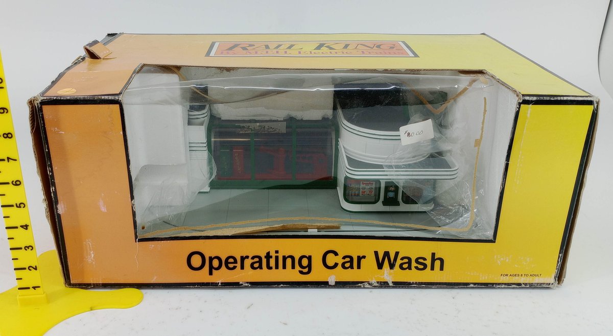 RAIL KING MTH O GAUGE 30-9104 SPEEDY OPERATING CAR WASH, OB  INV 263390389