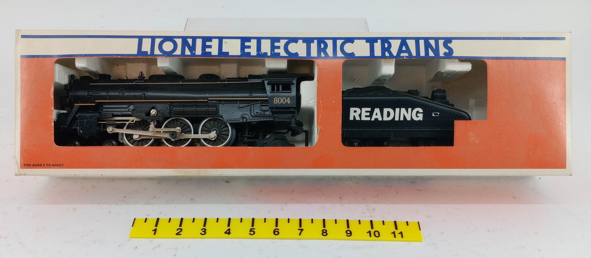 LIONEL O GAUGE 6-18004 READING 4-6-2 STEAM LOCOMOTIVE & TENDER, OB  INV 263390391