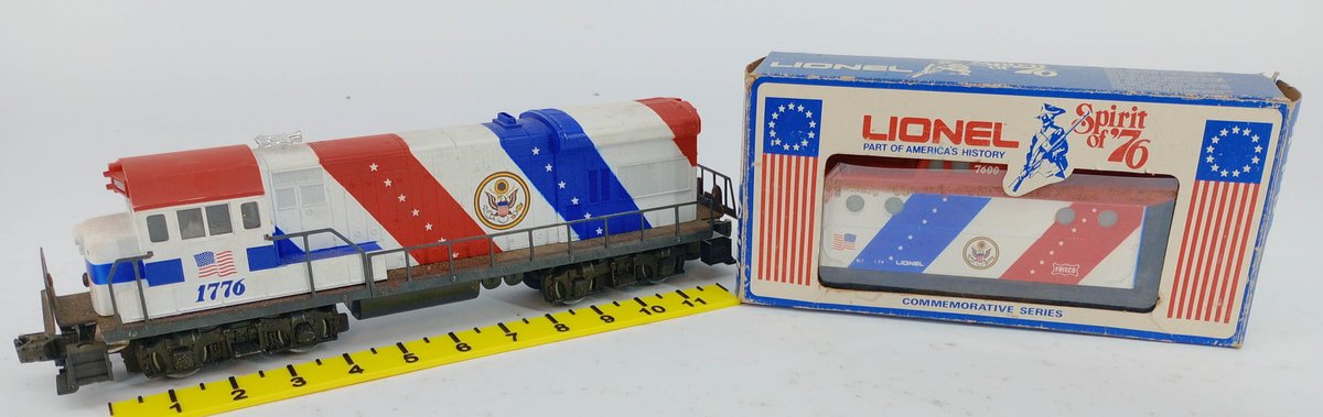 LIONEL O GAUGE 8600 SPIRIT OF 76 FRISCO DIESEL LOCOMOTIVE W/ 1776, 1 OB  INV 263390396