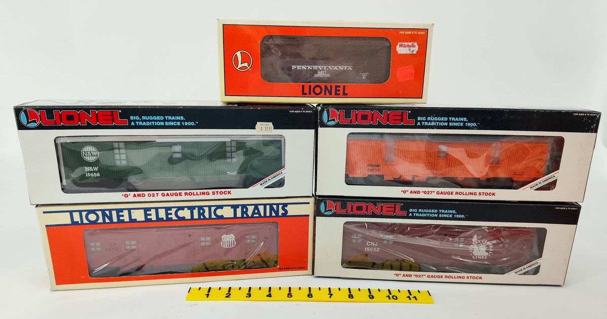 5 LIONEL O GAUGE BUNK, TOOL CARS & PENNSYLVANIA N5C CABOOSE, 5 OBS  INV 263390414