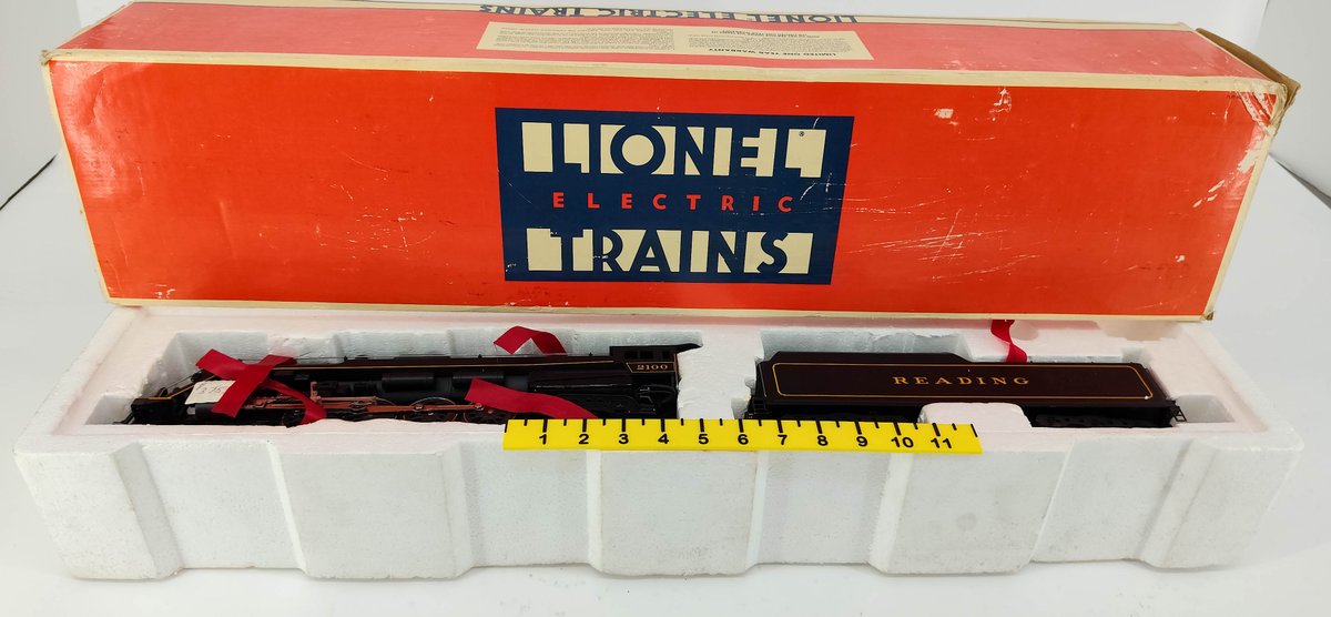 LIONEL O GAUGE 6-18006 READING T-1 4-8-4 STEAM LOCOMOTIVE & TENDER 2100, OB  INV 263390413