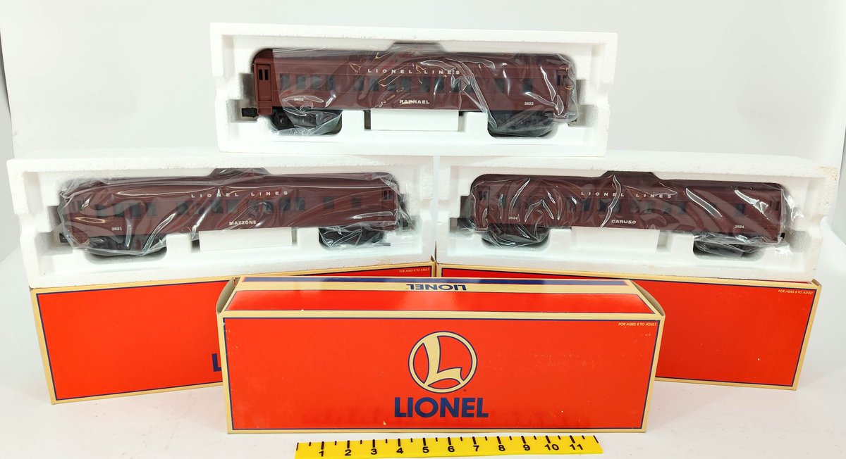 3 LIONEL 6-19075, 6-19076, 6-19077 LIONEL LINES PASSENGER CARS, 3 OBS  INV 263390424