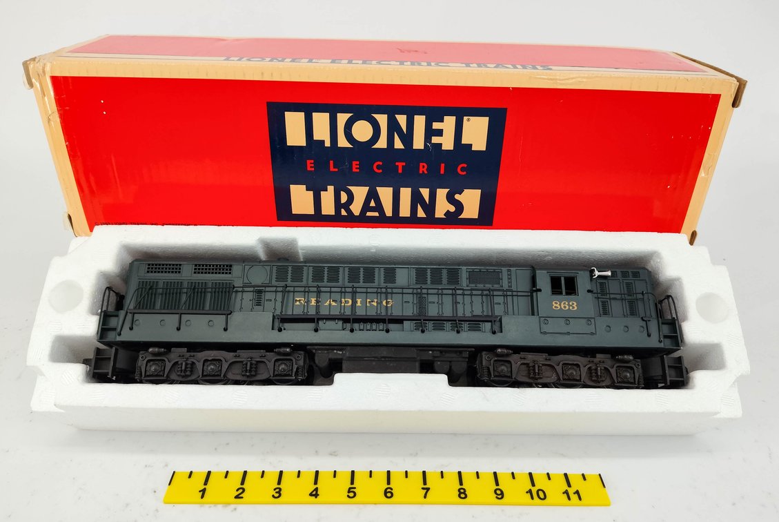 LIONEL O GAUGE 6-18309 READING FAIRBANKS MORSE TRAINMASTER DIESEL ENGINE, OB  INV 263390427