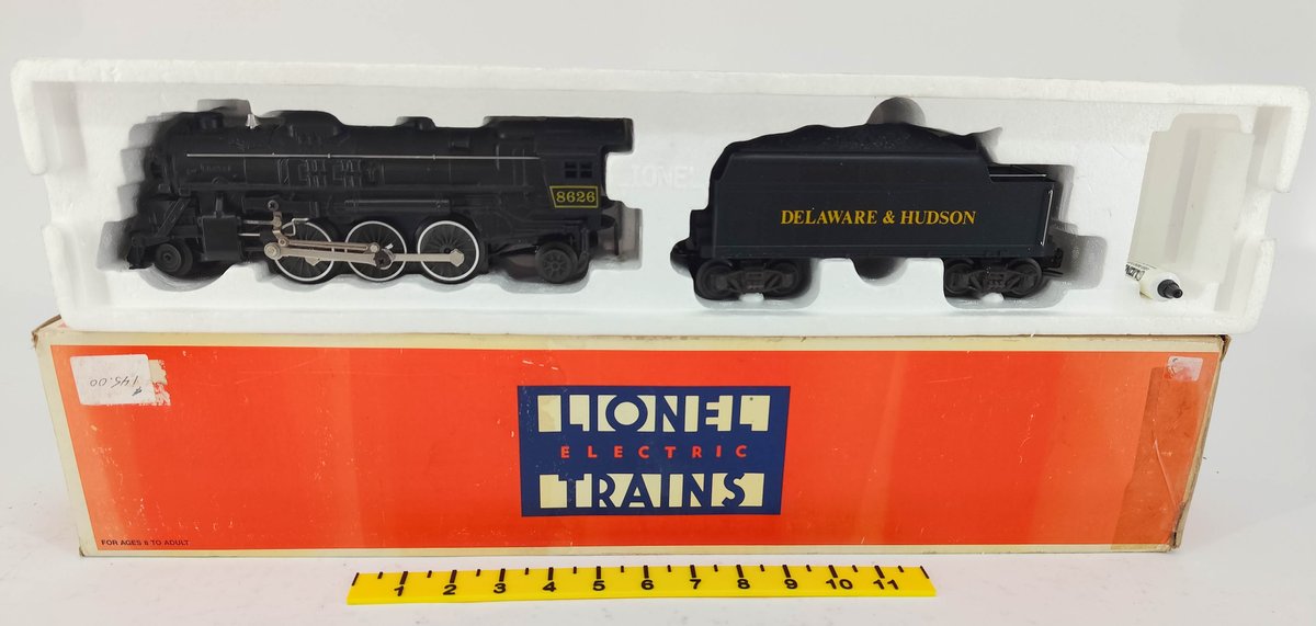 LIONEL O GAUGE 6-18626 DELAWARE & HUDSON 2-6-2 LOCOMOTIVE & TENDER, OB  INV 263390429
