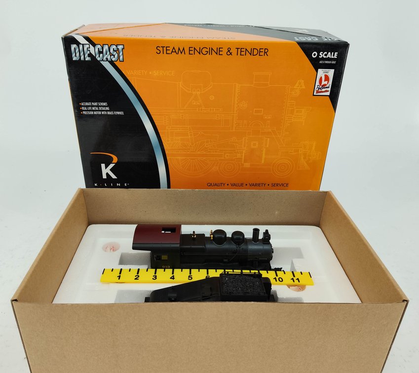K-LINE O GAUGE K-3810-0913S PENNSYLVANIA A5 STEAM SWITCHER #913 & TENDER, OB, PARTS MISSING  INV 263390450