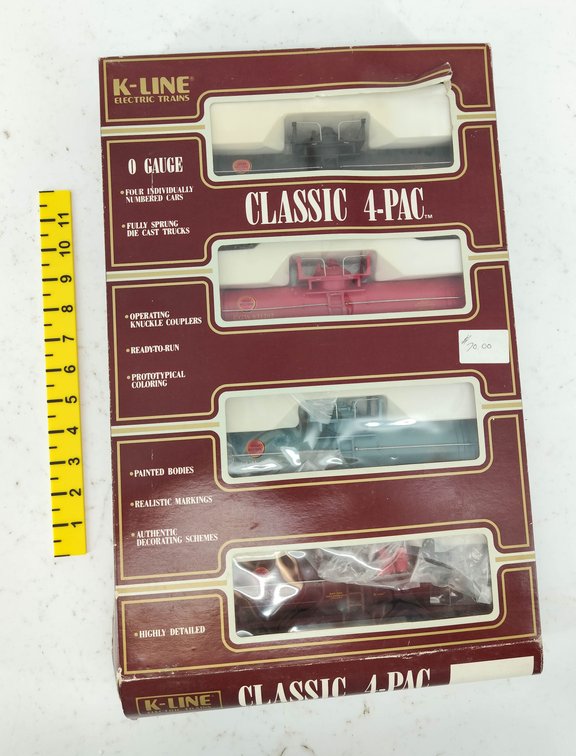 K-LINE CLASSIC 4-PAC GREAT WESTERN CGW 4 TANK CARS O GAUGE, OB  INV 263390455