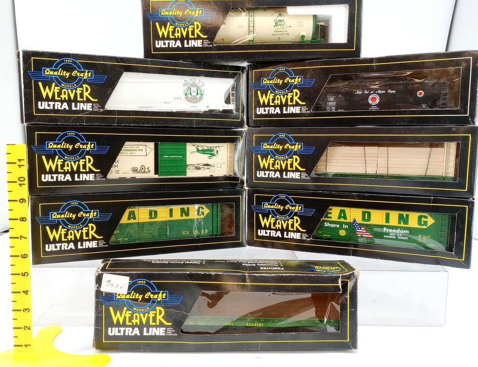 8 WEAVER ULTRA LINE READING & BLOOMSBURG FAIR O GAUGE CARS, 8 OBS  INV 263390460