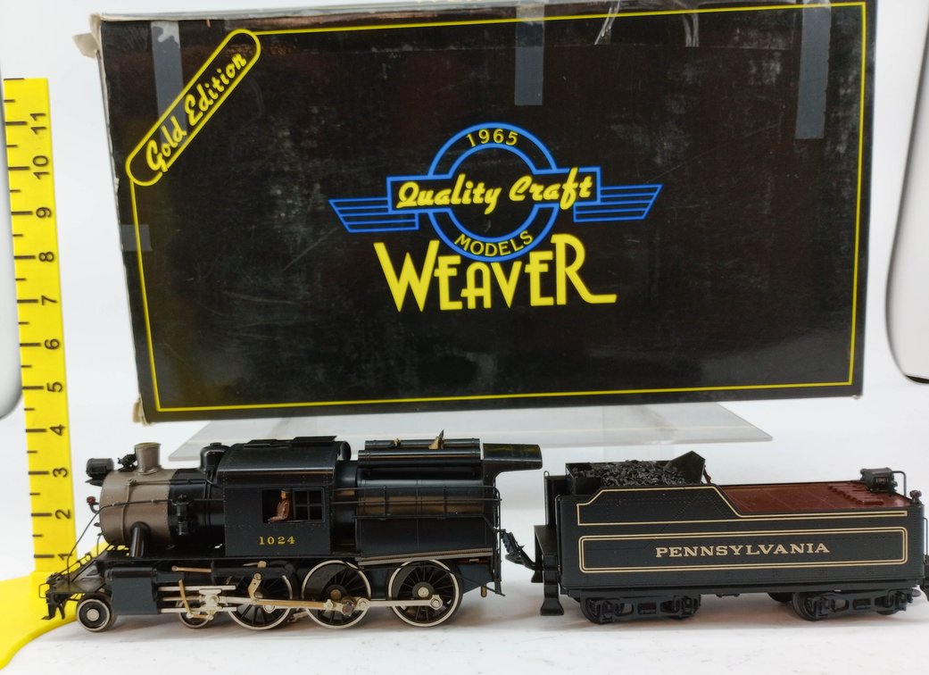 WEAVER GOLD EDITION O GAUGE PRR 4-6-0 G5 1024 PENNSYLVANIA STEAM LOCOMOTIVE & TENDER, OB  INV 263390462