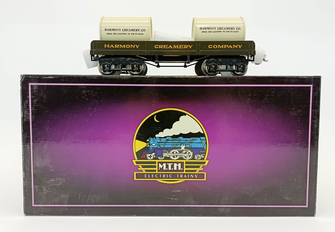 MTH STANDARD GAUGE 10-2033 HARMONY CREAMERY IVES CREAMERY CAR W/ MILK CANS, OB  INV 263410002