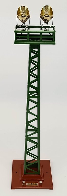 MTH STD GAUGE 10-1044 NO 92 FLOODLIGHT TOWER SET, 3 TOWERS, OB  INV 263410018