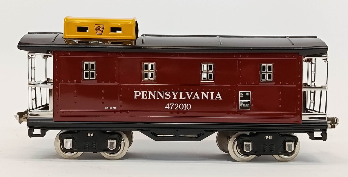 PENNSYLVANIA 472010 STANDARD GAUGE CABOOSE 11-30129, MAROON W/ YELLOW CUPOLA  INV 263410026