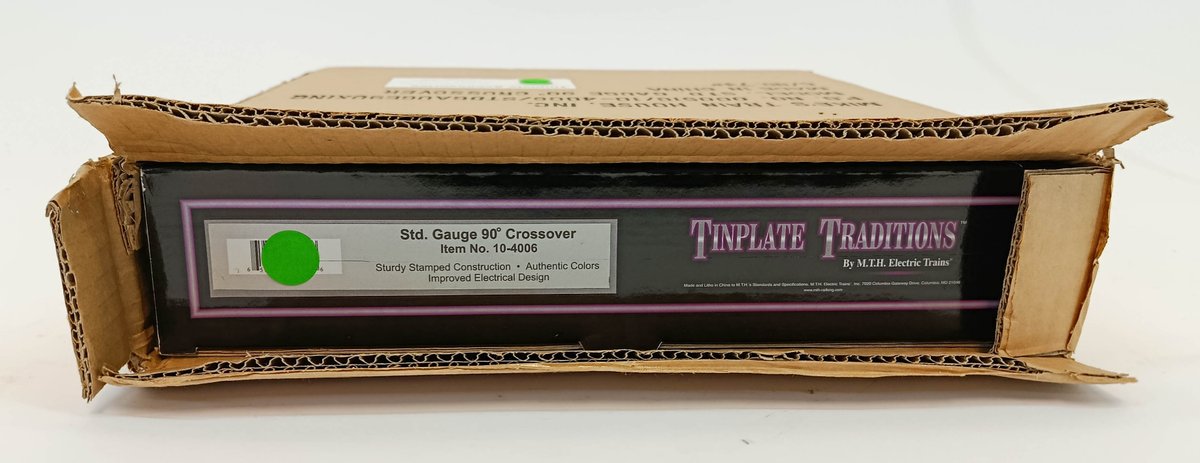 MTH TINPLATE TRADITIONS 10-4006 STD GAUGE 90 DEGREE CROSSOVER, OB  INV 263410030